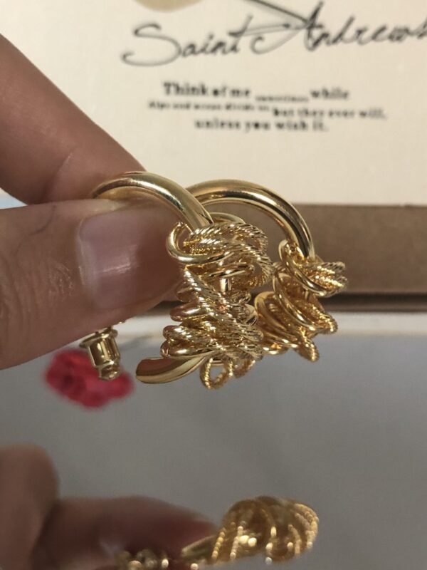 C Hoop Earring × Gold Circle - Image 2