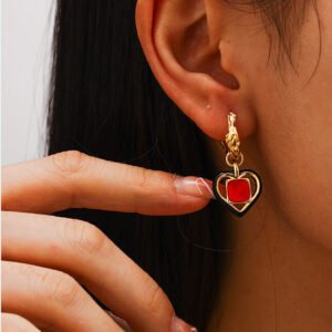 Geometrical Dangle Earrings - Image 2